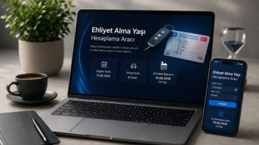 Ehliyet alma yaşı hesaplama aracı görseli.