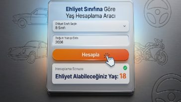 Ehliyet yaş hesaplama aracı tasarımı