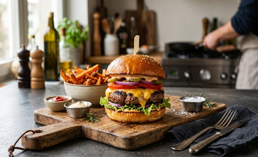 Evde pratik ve lezzetli hamburger yapımı