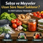Sebze ve meyveler uzun süre nasıl saklanır tablosu ile saklama yöntemleri