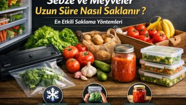 Sebze ve meyveler uzun süre nasıl saklanır tablosu ile saklama yöntemleri