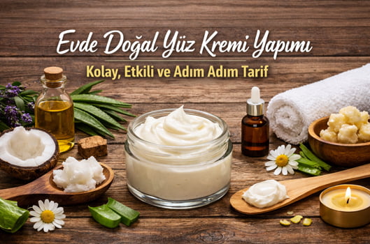Evde doğal yüz kremi yapımı adım adım tarif görseli