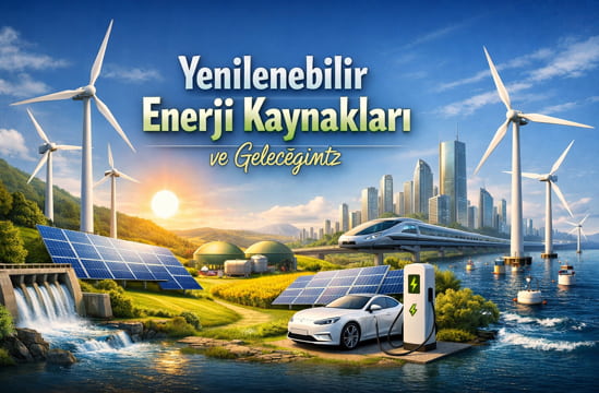 Güneş panelleri ve rüzgar türbinleri ile yenilenebilir enerji