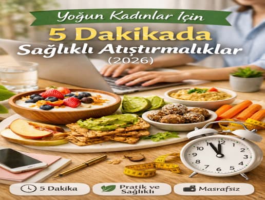 5 dakikada hazırlanabilen sağlıklı atıştırmalıklar