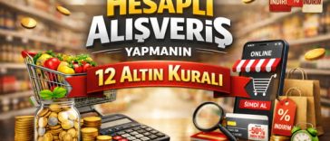 Hesaplı alışveriş yapmanın yollarını gösteren tasarruf temalı alışveriş görseli